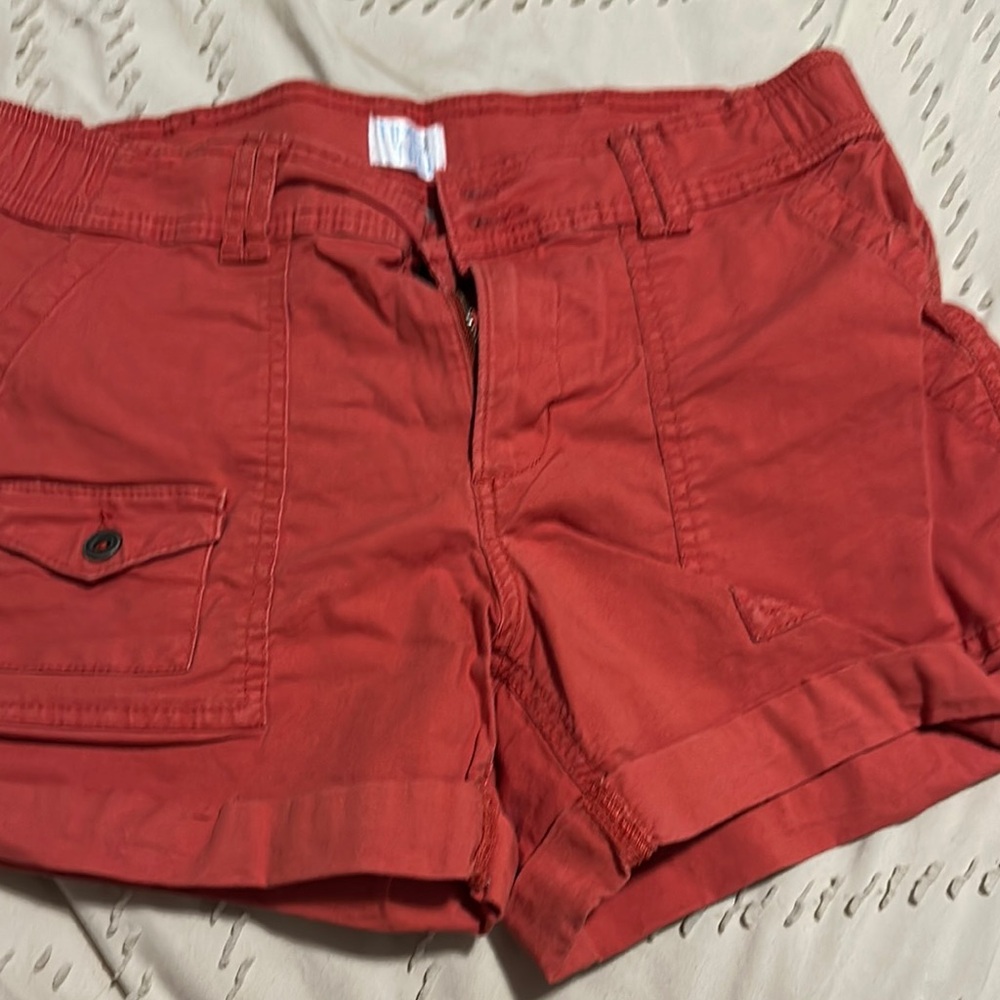 Time and Tru Women's Red Cargo Shorts